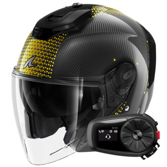 Jet Shark RS JET Carbon Ikonik DQU + Kit Bluetooth 5S Solo