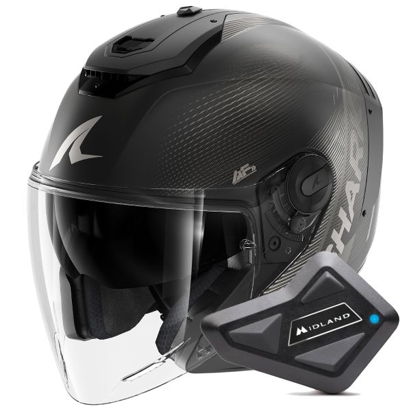 Jet Shark RS JET Carbon Speed-Tech Mat DAK + Kit Bluetooth BT Mini