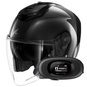 Jet Shark RS JET Full Carbon DAD + Kit bluetooth 5R Lite Solo
