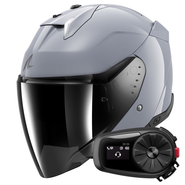 Jet Shark Skwal i3 Jet Dark Shadow S05 + Kit Bluetooth 5S Solo