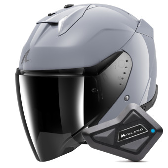 Jet Shark Skwal i3 Jet Dark Shadow S05 + Kit Bluetooth BT Mini