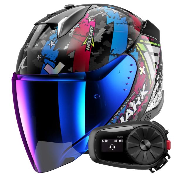 Jet Shark Skwal i3 Jet Hellcat KUB + Kit Bluetooth 5S Solo