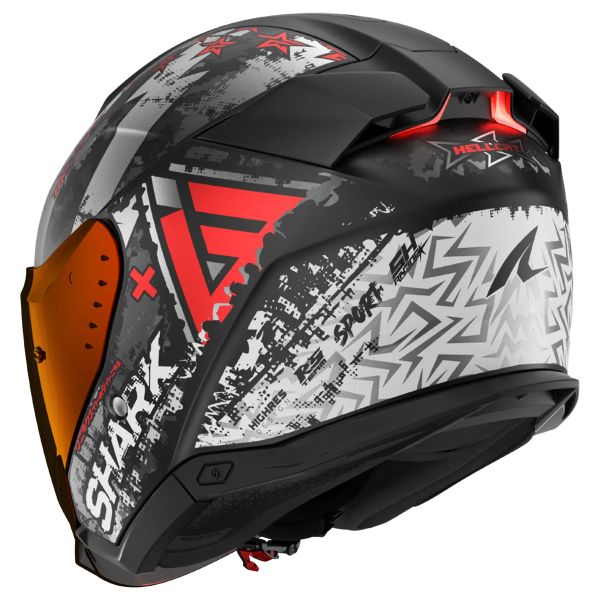 Shark Skwal i3 Jet Hellcat Mat KUR + Kit Bluetooth Sena for Shark