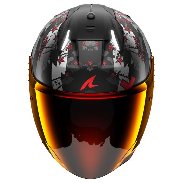 Shark Skwal i3 Jet Hellcat Mat KUR + Kit Bluetooth Sena for Shark