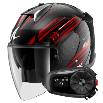 Jet Shark Skwal i3 Jet Light-Blur KRW + Kit Bluetooth 5S Solo