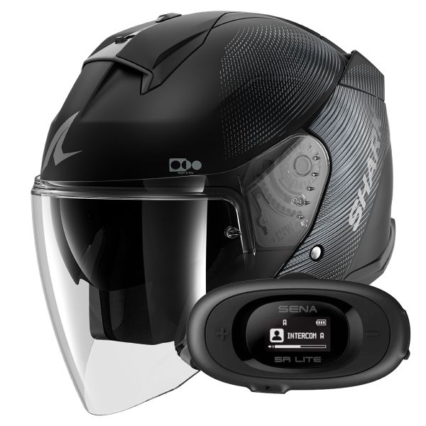 Jet Shark Skwal i3 Jet SP Lyne Mat KAA + Kit bluetooth 5R Lite Solo