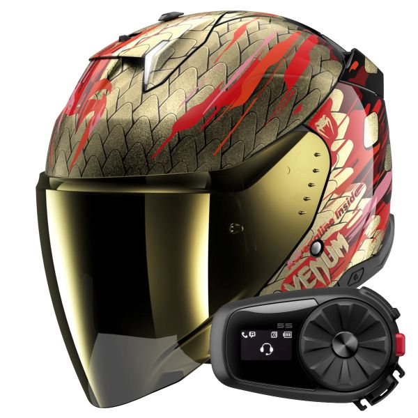 Shark Skwal i3 Jet Venum KRQ + Kit Bluetooth Lokui K30