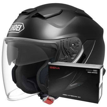 Jet Shoei J-Cruise 3 Black + Intercom Sena SRL-03