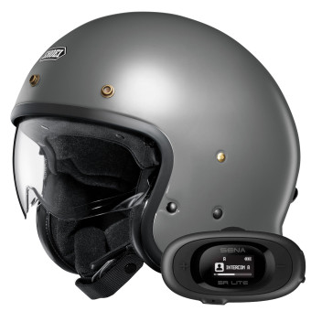 Jet Shoei J.O2 Basalt Grey + Bluetooth-Kit 5R Lite Solo