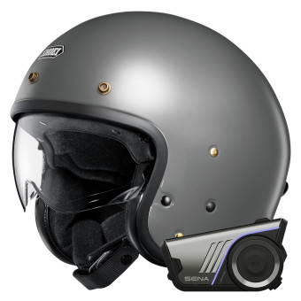 Jet Shoei J.O2 Basalt Grey + Bluetooth-Kit 60S Harman Kardon