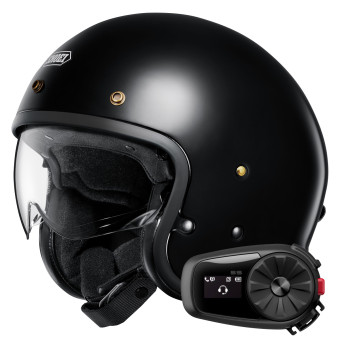 Jet Shoei J.O2 Black + Bluetooth Kit 5S Solo