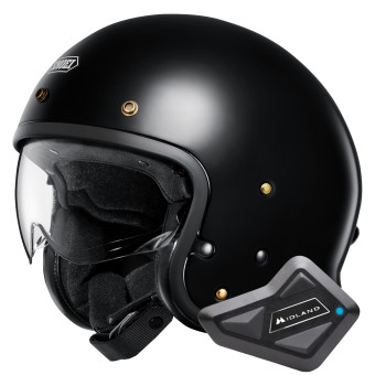 Jet Shoei J.O2 Black + Bluetooth Kit BT Mini