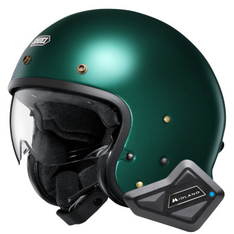 Jet Shoei J.O2 British Green + Bluetooth Kit BT Mini