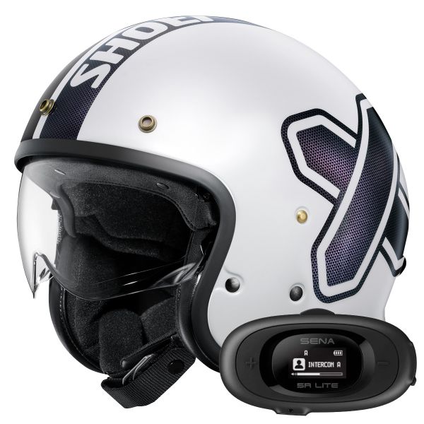 Jet Shoei J.O2 Cross-Logo2 TC-6 + Bluetooth-Kit 5R Lite Solo