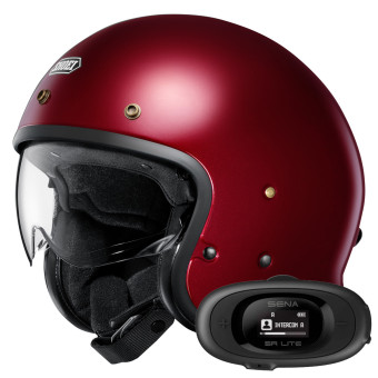 Jet Shoei J.O2 Garnet Metallic + Bluetooth-Kit 5R Lite Solo