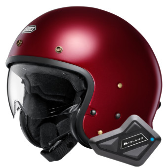 Jet Shoei J.O2 Garnet Metallic + Bluetooth Kit BT Mini