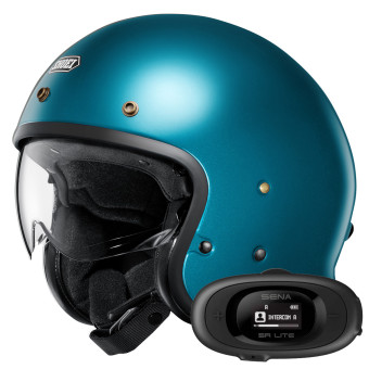 Jet Shoei J.O2 Laguna Blue + Bluetooth-Kit 5R Lite Solo