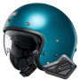 Casque Jet Shoei J.O2 Laguna Blue + Bluetooth Kit BT Mini