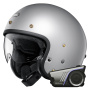 Casque Jet Shoei J.O2 Matt Light Silver + Bluetooth-Kit 60S Harman Kardon