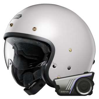Jet Shoei J.O2 Off White + Harman Kardon 60S Bluetooth Kit