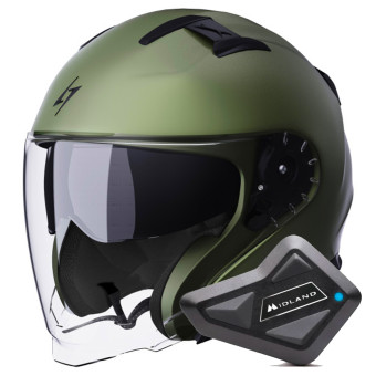 Jet Stormer Rival Kaki Matt + Kit Bluetooth BT Mini