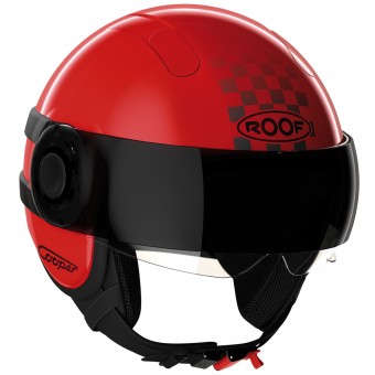 Casque Jet Roof Cooper Sunset Rot Schwarz Matt Casque Jet Roof Cooper Sunset Rot Schwarz Matt