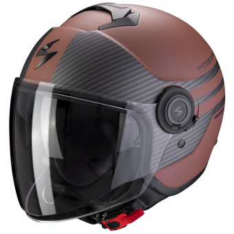 Scorpion Exo City Moda Brown Matt Black + Kit Bluetooth Sena SMH5 Solo