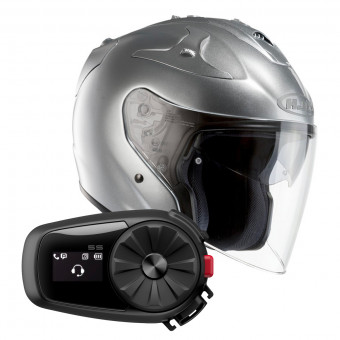 Jet HJC FG-Jet Grey + Kit Bluetooth Sena 5S Solo