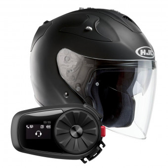 Jet HJC FG-Jet Matt Black + Kit Bluetooth Sena 5S Solo