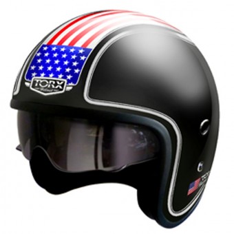 Casque Jet Torx Harry Flag USA Casque Jet Torx Harry Flag USA