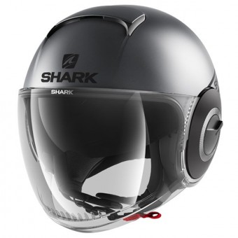 Shark Nano Street Neon Charcoal Grey Matt Black + Kit Bluetooth Sharktooth Pri