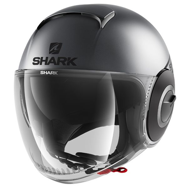 Shark Nano Street Neon Charcoal Grey Matt Black + Kit Bluetooth Sena 5S Solo