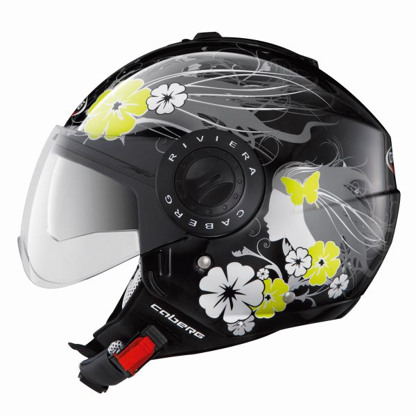 Motorradhelm Caberg Riviera V2+ Diva Black White auf Lager | iCasque.de