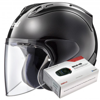 Jet Arai SZ-R Vas Diamond Black + Kit Bluetooth Sena SMH5