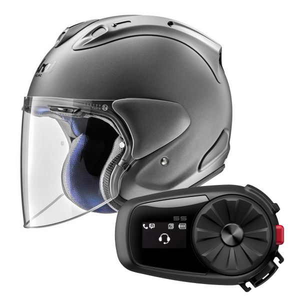 Jet Arai SZ-R Vas Gun Metal Mat + Kit Bluetooth Sena 5S Solo
