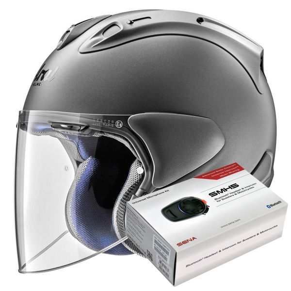 Jet Arai SZ-R Vas Gun Metal Matt + Bluetooth Kit Sena SMH5