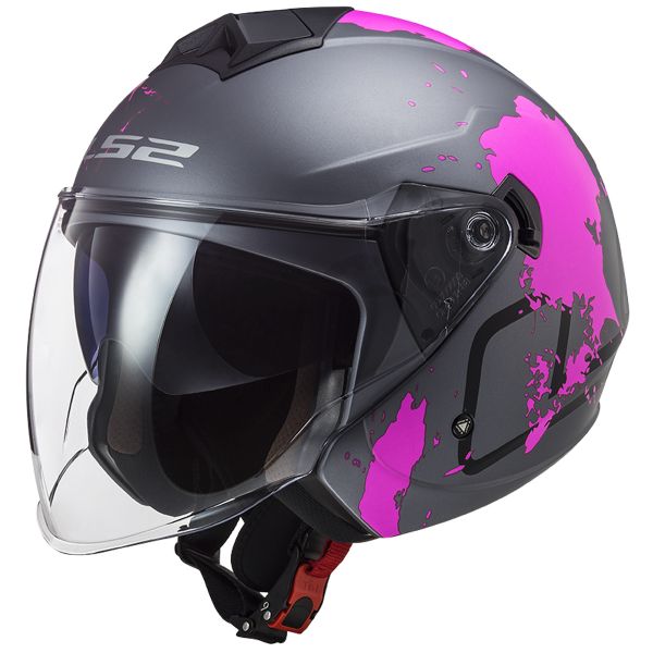 Jet LS2 Twister II Xover Titanium Purple OF573