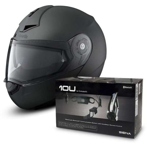 Klapp Schuberth C3 Pro Amsterdam Anthrazit Matt + Sena 10U Bluetooth Kit