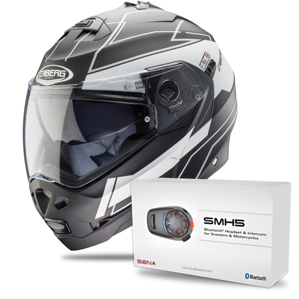 Klapp Caberg Duke II Gravity Matt Black White