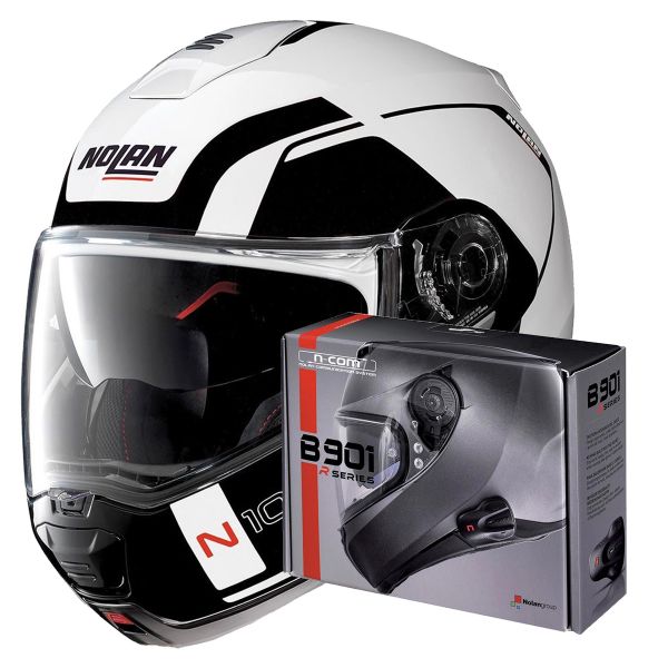 Klapp Nolan N100 5 Consistency N-Com Metal White 19 + Kit Bluetooth B901 R