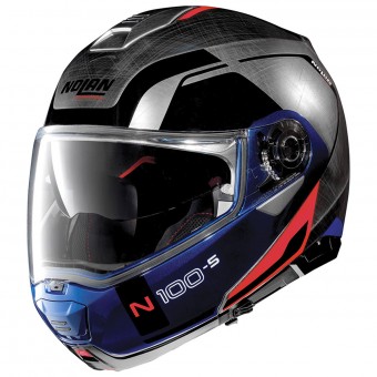 Casque Klapp Nolan N100 5 Consistency N-Com Scratched Chrome 29 Casque Klapp Nolan N100 5 Consistency N-Com Scratched Chrome 29