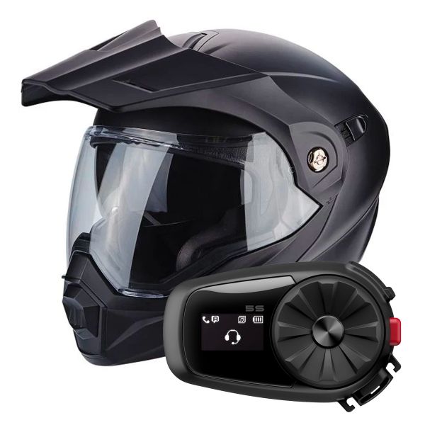 Klapp Scorpion ADX-1 Matt Black + Kit Bluetooth Sena 5S Solo