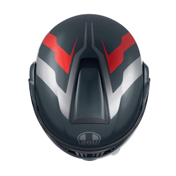 AGV Streetmodular Resia Matt Grey Silver Red