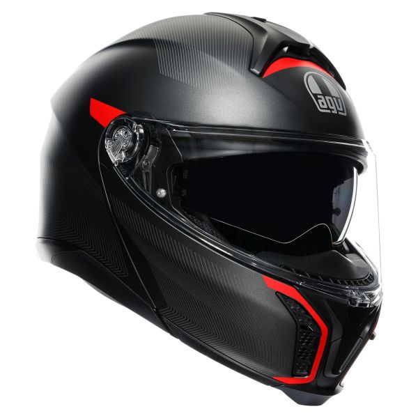 Klapp AGV Tourmodular Frequency Matt Gunmetal Red