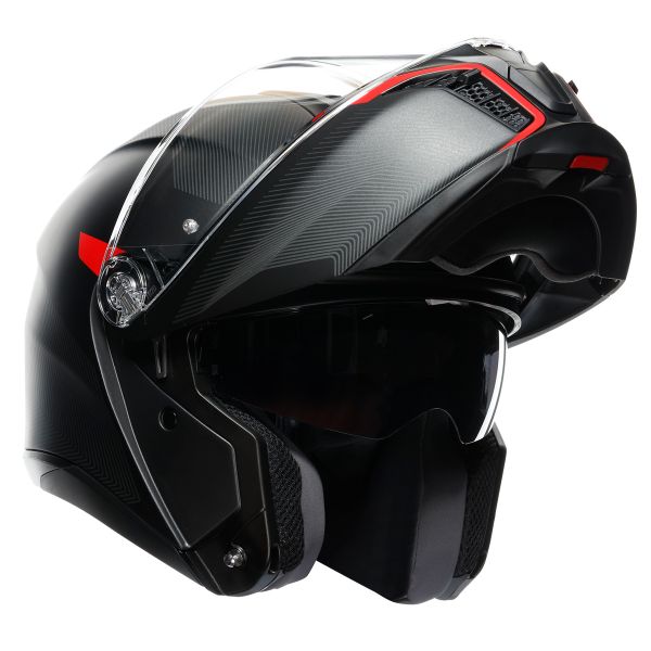 AGV Tourmodular Frequency Matt Gunmetal Red