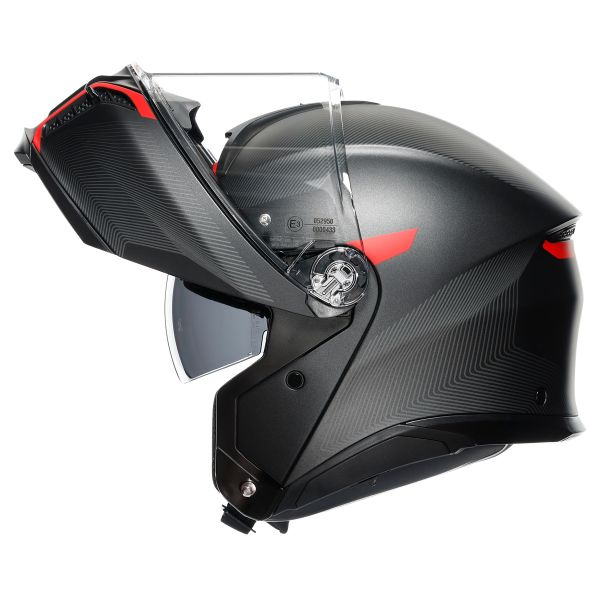 AGV Tourmodular Frequency Matt Gunmetal Red