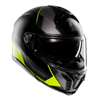 Casque Klapp AGV Tourmodular Perception Black Grey Yellow Fluo Casque Klapp AGV Tourmodular Perception Black Grey Yellow Fluo