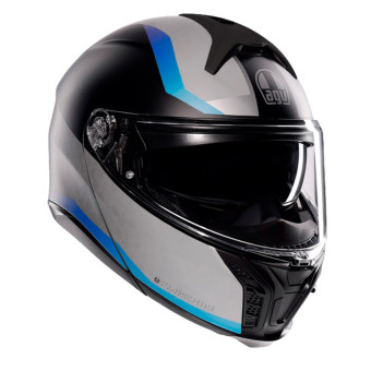 Casque Klapp AGV Tourmodular Stray Matt Black Grey Blue Casque Klapp AGV Tourmodular Stray Matt Black Grey Blue