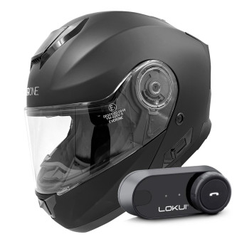 Klapp Everone M72R Matt Black + Kit Bluetooth Lokui K30