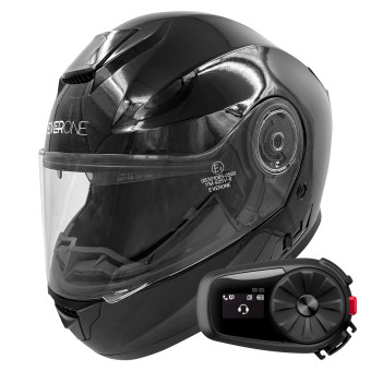 Klapp Everone M72R Shiny Black + Kit Bluetooth 5S Solo